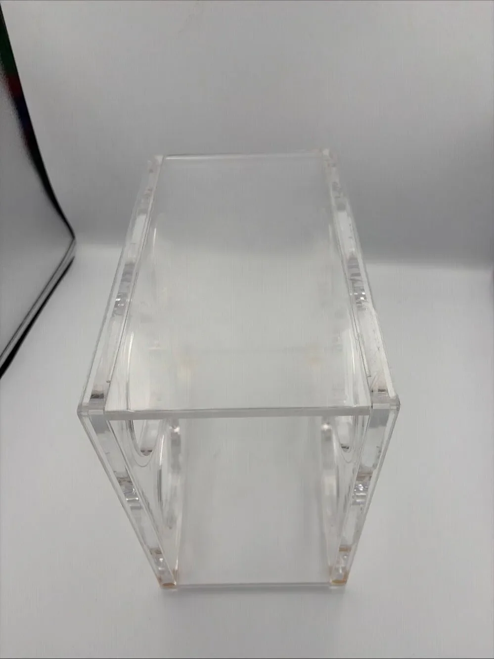 Lucite Clear Acrylic 4 Bottle Wine Rack Holder Mid Century Modern